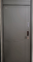 Porte d'entrée extérieure en acier ZJ Security Turkey, résistante au feu pendant 1,5 heure, avec volet, garantie 5 ans, finition de qualité.