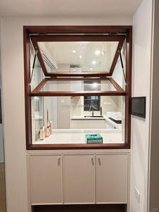 Fenêtres verticales repliables de haute qualité en aluminium verre trempé sécurité fenêtre pliante gril Double rabat fenêtre pliante - Product Image 2