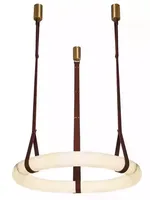 Lampe suspendue LED à abat-jour en marbre, dimmable, lumière douce pour les yeux, idéale pour salon, chambre, salle à manger - Certifiée