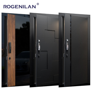 Pintu Pivot Aluminium Desain Modern ROGENILAN, Pintu Masuk Utama Eksterior, Pintu Masuk Aluminium Alloy - Product Image 3