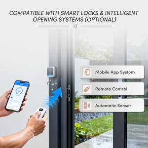 OUNA AS2047 Modern Outdoor Aluminum <strong>Full</strong> <strong>View</strong> Tempered Glass Slide <strong>Door</strong> Villa Patio Soundproof <strong>Sliding</strong> <strong>Doors</strong> - Product Image 5