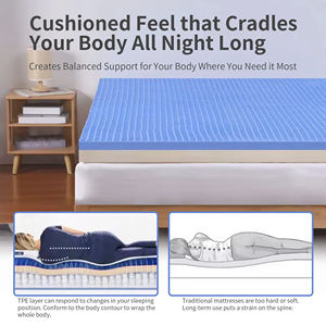 침대용 쿨링 허니콤 워셔블 TPE 폴리머 토퍼 그리드 매트리스 퀸 사이즈 바디 서포트 - Product Image 5