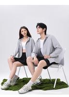 Veste légère unisexe anti-UV UPF50+ écologique pour le printemps, coupe-vent imperméable à capuche pour l'extérieur, personnalisable avec logo