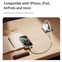 Cargador de Pared Rápido GaN de 65W con Doble Puerto Tipo-C, Enchufe Plegable, Carga PD 3.0 para Reloj Inteligente, Laptop, Tablet, Teléfono Móvil