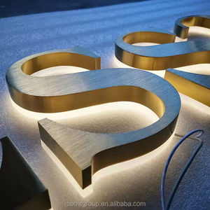 Lettres en métal rétroéclairées 3D LED de haute qualité pour la réception d'hôtels de luxe, logo d'entreprise, enseigne lumineuse professionnelle - Product Image 5