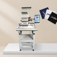 Machine à broder à tête unique DDP, usage domestique, nouvelle, 12 aiguilles, A15 Pro, grande surface, informatisée, pour t-shirts et casquettes