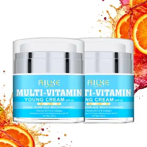 Nouvelle tendance Vitamine C hydratante sans effets secondaires Blanchiment au collagène Meilleure crème blanchissante Ailke pour le visage