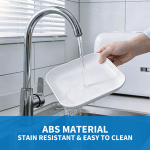 Assiettes carrées classiques en <span class=keywords><strong>plastique</strong></span> durable Gaixie pour les fêtes, les desserts, les salades, les collations et les apéritifs - Product Image 4