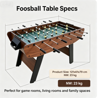 Table de baby-foot portable, table de jeu compétitif pour la maison, la salle de jeux, les fêtes, les divertissements familiaux, les jeux sportifs d'intérieur