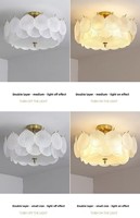 Lustres en forme de coquille en fer de luxe léger, LED blanc chaud, design contemporain, compatibles AC, dimmables, installation facile