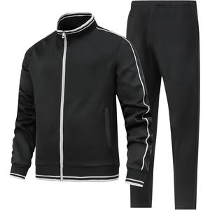 JIASCVGA Men's 2 Piece Tracksuit Full Zip Athletic Sweatshirt And <b>Pants</b> Sporty Design Breathable Workout Outfit - Product Image 1