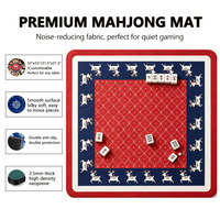 Moderne Maschinell Gefertigte Blumenmuster Dekorative Mahjong-Matte Geräuschreduzierende Bestickte Umweltfreundliche Faltbare Mahjong-Matte