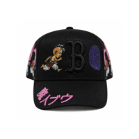 Casquette de baseball en daim personnalisée à 5 panneaux Barbas Hat Gorras avec visière incurvée noire, chapeau de paille original B-Star Graffiti NFC Barbas Hat