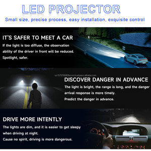 High Quality 3Inch Aluminum Bi LED Laser <b>Projector</b> Lens Headlight 140W 10000 Lumens 6000K H4 Bulb Shape 12V High Low Universal - Product Image 4