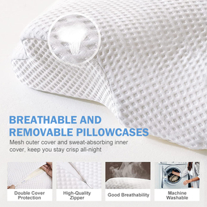 Nuevo diseño del fabricante OEM ODM almohada de espuma viscoelástica ortopédica cervical para niños cama amigable para viajes dormitorio de espuma viscoelástica - Product Image 4