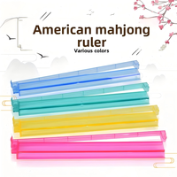 Règle de Mahjong en plastique transparent résistant à l'usure, barre de tuiles multicolores vibrantes pour l'aménagement de table de jeu de Mahjong pour les fêtes