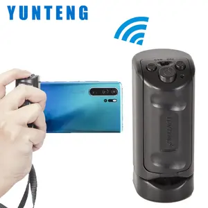 YUNTENG 3281 ShutterGrip Secure Camera Handle Holder with Detachable Remote Control, Facetime Selfie Stick Vlog for iOS Android