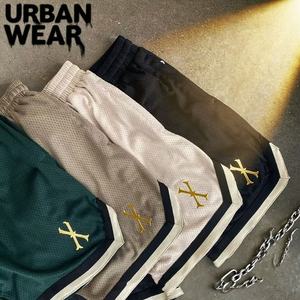 Shorts de basket-ball OEM à impression en relief, entrejambe de 5 pouces, shorts personnalisés pour hommes, respirants, en polyester, double couche de maille - Product Image 1