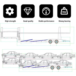 Semi-remorques porte-voitures à <span class=keywords><strong>double</strong></span> étage, 2 essieux, 6 ou 8 voitures, fabriquées en Chine, en vente à Dubaï - Product Image 5