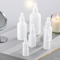 5ml 10ml 15ml 20ml 30ml 50ml 100ml Vaporisateur Blanc Mat Rond Huile Essentielle Huile Capillaire Conteneur Cosmétique Flacon compte-gouttes En Verre