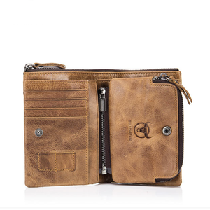 Portafogli in pelle da 14 <span class=keywords><strong>carte</strong></span> vintage con tasche bifold in pelle per uomo - Product Image 6