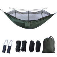 210T Nylon Lichtgewicht 680g Campinghangmat Klamboe Anti-omrollen 200kg Capaciteit Draagbaar voor Buiten Patio Binnen