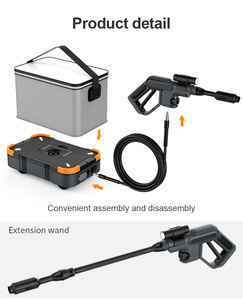 Nettoyeur haute pression portable détachable et rechargeable avec roue et réservoir d'eau - Product Image 5
