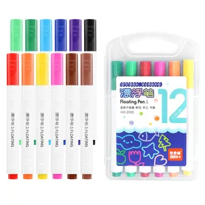 Magical Water Painting Pen-12 Colors Double Ended Erasing Whiteboard Marker Pens Doodle Water Floating Pens Magic Water Painting