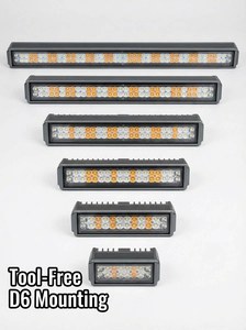 Barre lumineuse LED bicolore à 2 rangées, blanc ambre commutable, éclairage tout-terrain, étanche, pour camion 4x4, SUV, éclairage <span class=keywords><strong>de</strong></span> travail LED - Product Image 3
