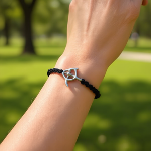 Bracciale in Acciaio Inossidabile a Forma di Lisca di Pesce con Nodo a Sette Stelle - Product Image 3