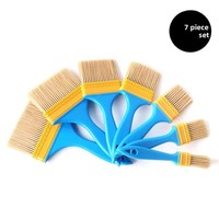 En gros YUANZHENG 2025 DIY OEM Ensemble de pinceaux de peinture à manche en plastique, poils synthétiques, pour revêtement mural, poils en mousse, 44-56mm