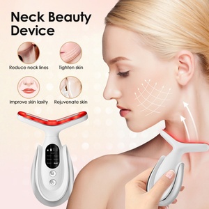 Appareil de beauté portable multifonctionnel pour le visage et le cou, avec chaleur, vibrations et fonction de massage, modèle pour la maison - Product Image 1