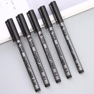 ปากกาเมจิกวาดภาพระบายสี3/5/9ชิ้น,ปากกาหัวเข็มกันน้ำสีดำอุปกรณ์เครื่องเขียนสำหรับนักเรียน - Product Image 6