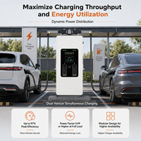 StarCharge Titan V5 180kW Chargeur rapide double CCS2 DC avec gestion des câbles, station de recharge pour véhicules électriques destinée aux installateurs commerciaux