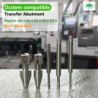 Coping de transfert à plateau ouvert compatible OSSTEM en acier inoxydable pour empreinte d'implant dentaire Mini/Régulier OEM ODM Personnalisé