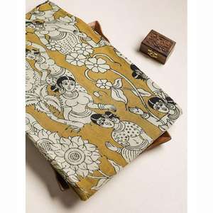 TISSU IMPRIMÉ EN COTON KALAMKARI Vente en gros Produit en vrac fait main imprimé en coton de la meilleure qualité forme et taille personnalisées - Product Image 2
