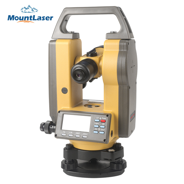 MET-Y02 Electronic Theodolite with Single Bottom Laser Plummet, Red Beam Digital Theodolite for Vertical Level Angle Measuring