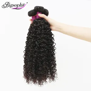 Bigsophy Cabelo Natureza Brasileira Cor Profunda Encaracolado Cabelo Humano Remy Bundles, Alta Qualidade Cabelo Tecer Fornecedor