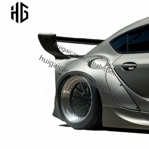 Kit de carrocería de coche, piezas de bengalas de guardabarros para <span class=keywords><strong>Toyota</strong></span> <span class=keywords><strong>Supra</strong></span> Rocket Bunny, difusor de alerón delantero, labios, Kit de carrocería ancha - Product Image 5