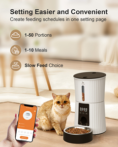 Modern 4L tahan air Dual-Power Timer baru otomatis WiFi Smart Pet Feeder dilepas plastik anjing & kucing mangkuk untuk penggunaan dalam ruangan - Product Image 2