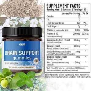 Aeglwell OEM Private Label <span class=keywords><strong>Brain</strong></span> boost integratore concentrazione di messa a fuoco per migliorare la memoria salute del cervello Gummies organico - Product Image 6