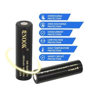 Venta al por Mayor de Baterías Recargables <span class=keywords><strong>Enook</strong></span> de Iones de Litio Cilíndricas 18650 de 3.7v, Capacidades de 2000mah, 2200mah, 2600mAh, 2800mAh y 4000mAh - Product Image 3
