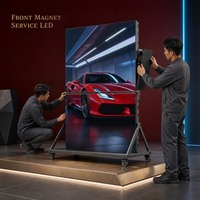 Afficheur LED pliable P2.5 à aimant frontal, 4K HDR10, luminosité 1200 cd, garantie 2 ans, support au sol léger et facile à installer