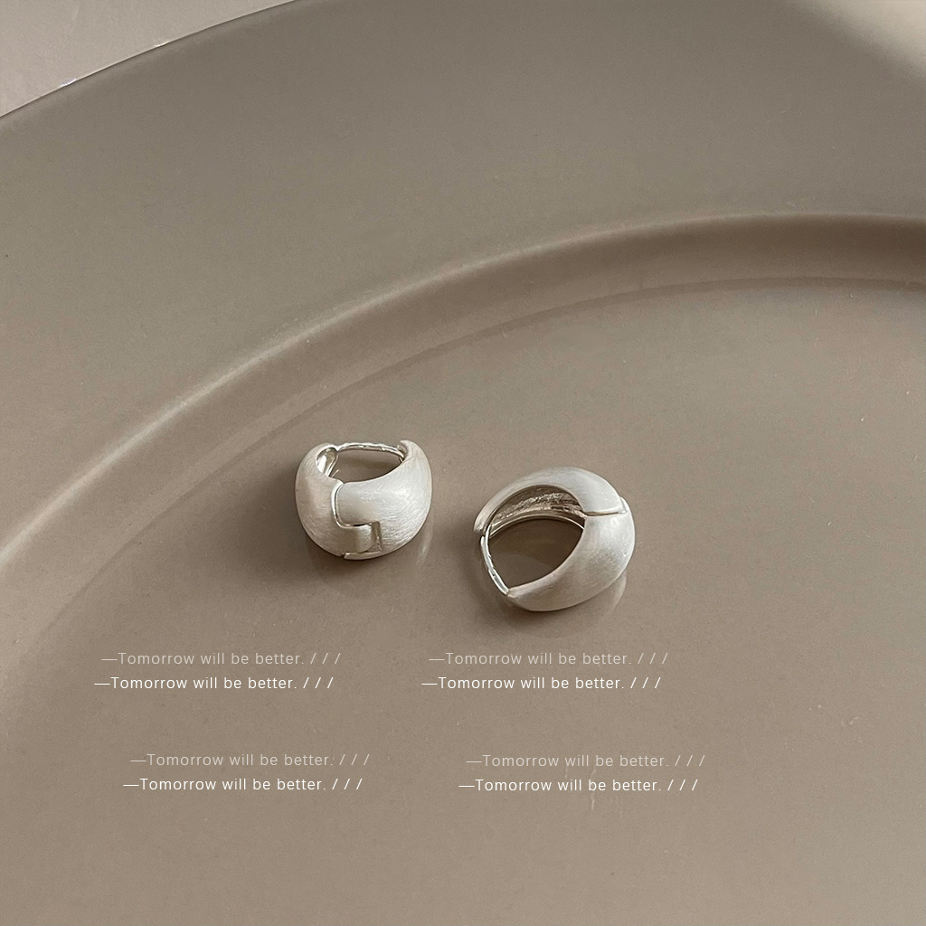 Pendientes de plata cepillado