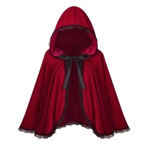 Disfraces <span class=keywords><strong>de</strong></span> Anime para Actuaciones, Trajes <span class=keywords><strong>de</strong></span> Juego <span class=keywords><strong>de</strong></span> Rol, Capa con Capucha Echo, Adorno <span class=keywords><strong>de</strong></span> Encaje Rojo, Poliéster - Product Image 6