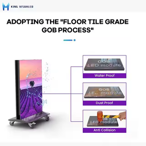 Có thể gập lại LED quảng cáo thương mại hiển thị hai mặt hiển thị LED p1.86 p2.5 xách tay Poster Màn hình LED cho triển lãm - Product Image 4