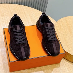 Chaussures de marche décontractées pour hommes en daim ajouré, importées d'Italie, authentiques, avec semelle extérieure en caoutchouc souple et amortissante - Product Image 5