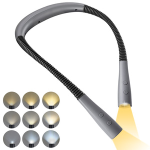Hands Free Neck Reading <b>Light</b>, 3 Color Temperature 6 Brightness Stepless Dimmable LED Book <b>Light</b> Custom OEM Portable - Product Image 1