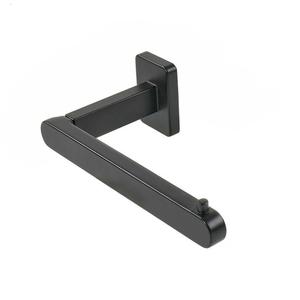 Accessoires de salle de bain modernes et élégants, installation facile, <span class=keywords><strong>porte</strong></span>-<span class=keywords><strong>rouleau</strong></span> de <span class=keywords><strong>papier</strong></span> <span class=keywords><strong>toilette</strong></span> en alliage de zinc, <span class=keywords><strong>noir</strong></span>, vente flash - Product Image 4