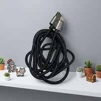 Cable USB Tipo C de Nailon de Carga Rápida de 2 Metros y 3A, Compatible con Dispositivos Móviles, Automóviles, Escáneres, Cámaras, Impresoras y Computadoras